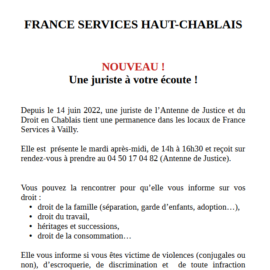 France services : Juriste à votre écoute !