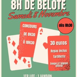 8h de belote avec l’APE de l’école élémentaire