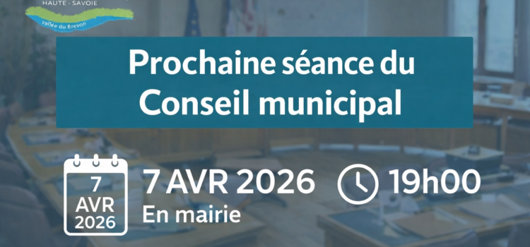 Prochaine séance du Conseil municipal