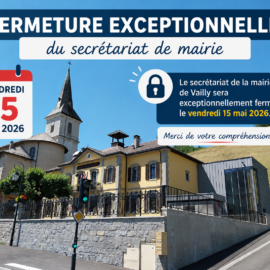 Fermeture exceptionnelle du secrétariat de mairie Fermeture exceptionnelle du secrétariat de mairie