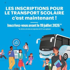 TRANSPORT SCOLAIRE – RENTRÉE 2026-2027