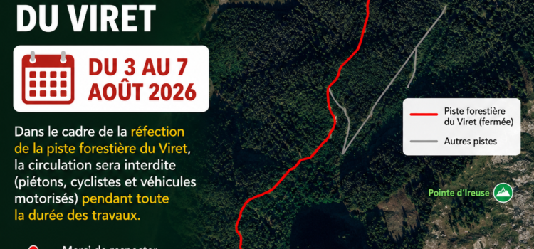 Travaux sur la piste forestière du Viret Travaux sur la piste forestière du Viret