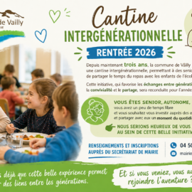 Cantine intergénérationnelle – rentrée 2026
