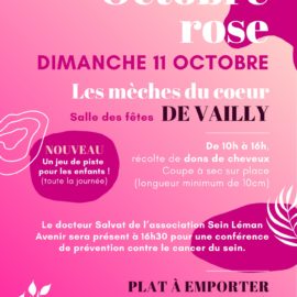 OCTOBRE ROSE À VAILLY : MOBILISONS-NOUS !